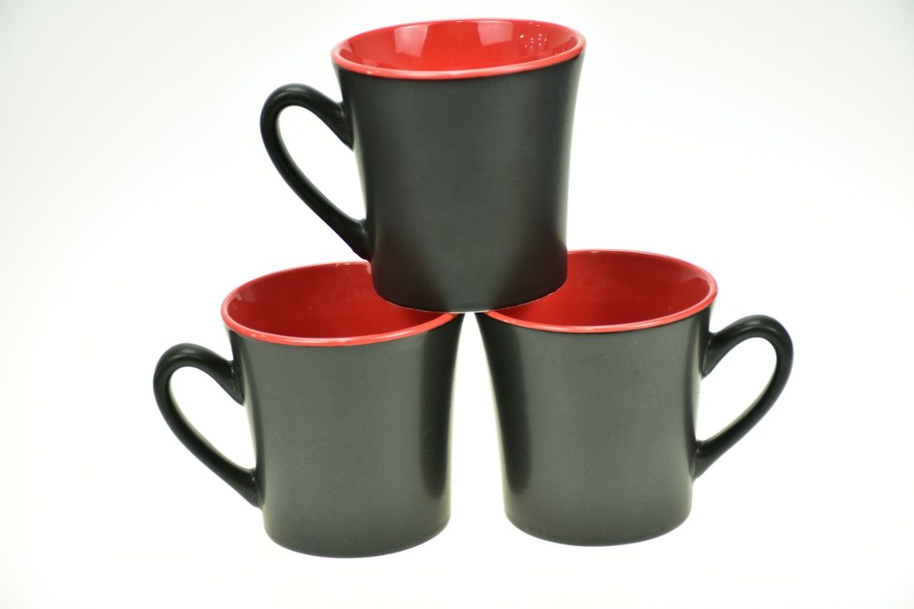 Two Colored Mugs Black